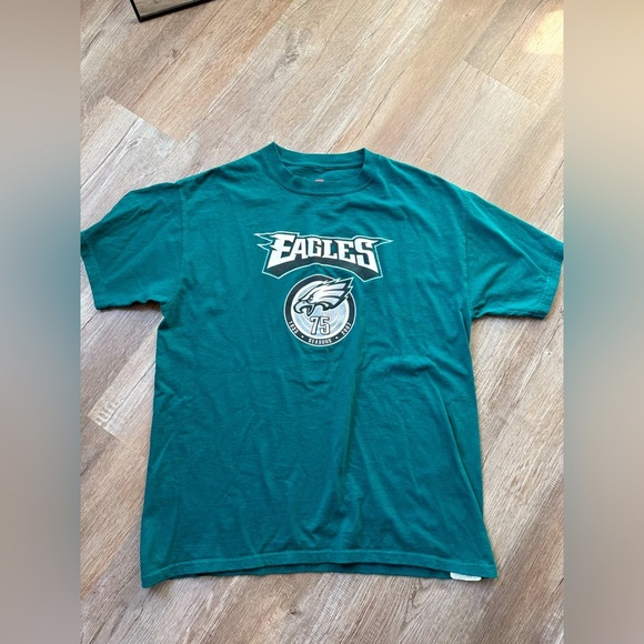 NFL Philadelphia Eagles Birds T-shirt Green Black VTG 07 Size L - Picture 1 of 6